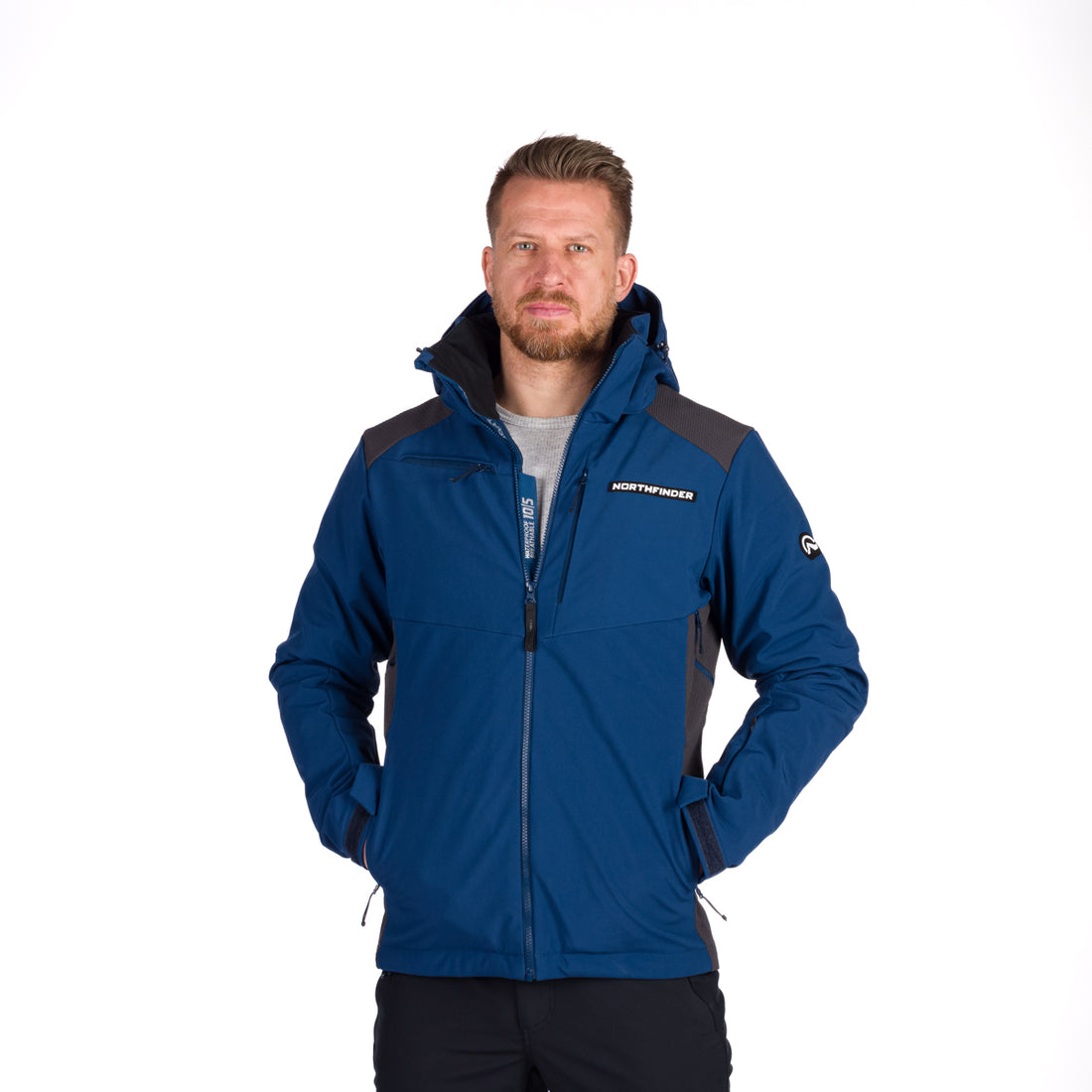 Men's softshell ski jacket DREWIN BU-5009SNW