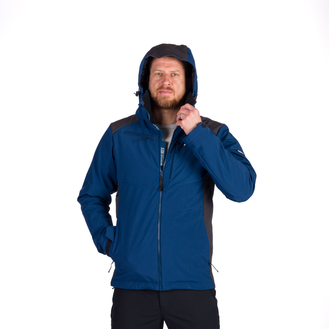 Men's softshell ski jacket DREWIN BU-5009SNW