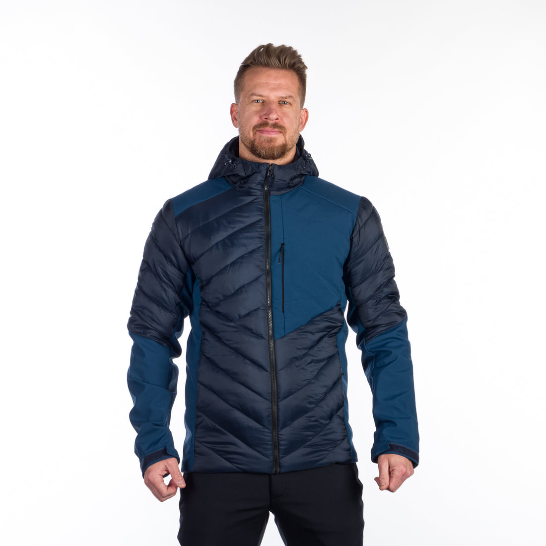 Men's urban hybrid insulated jacket with softshell BARRY