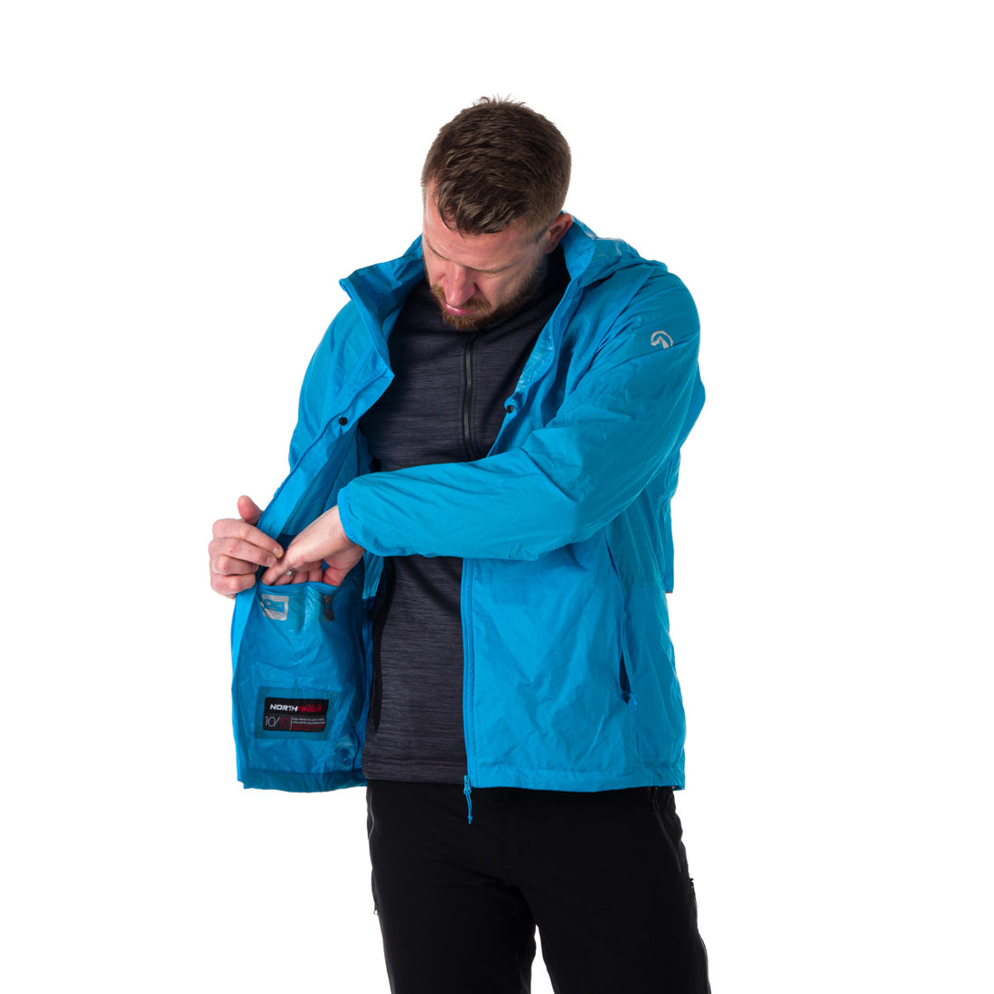 Men's waterproof multisport jacket stowable 2L NORTHKIT