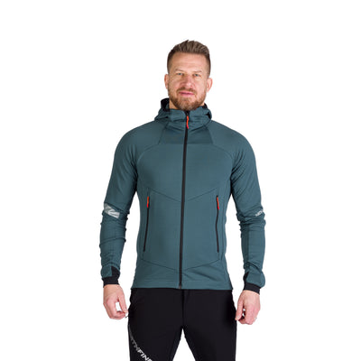 MI-3627SKP men's ski-touring sweater grid active sport full zip ZELEZNY