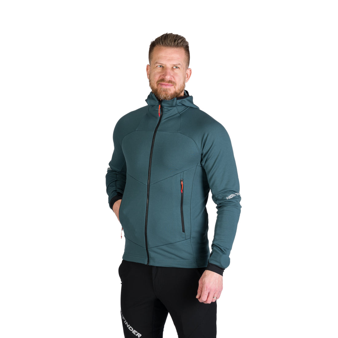 MI-3627SKP men's ski-touring sweater grid active sport full zip ZELEZNY