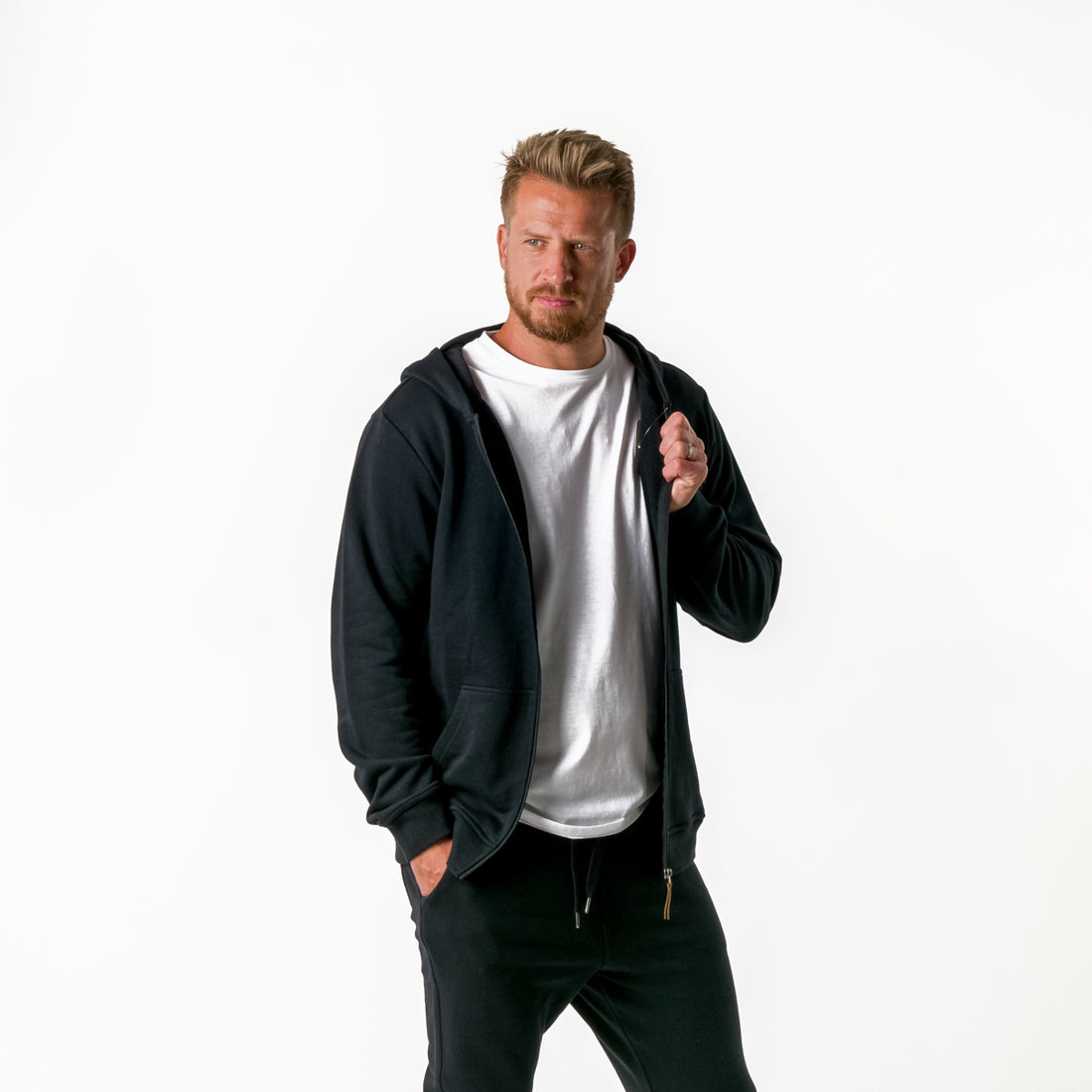 MI-3706SP men's active sweatshirt full zip BRONKY