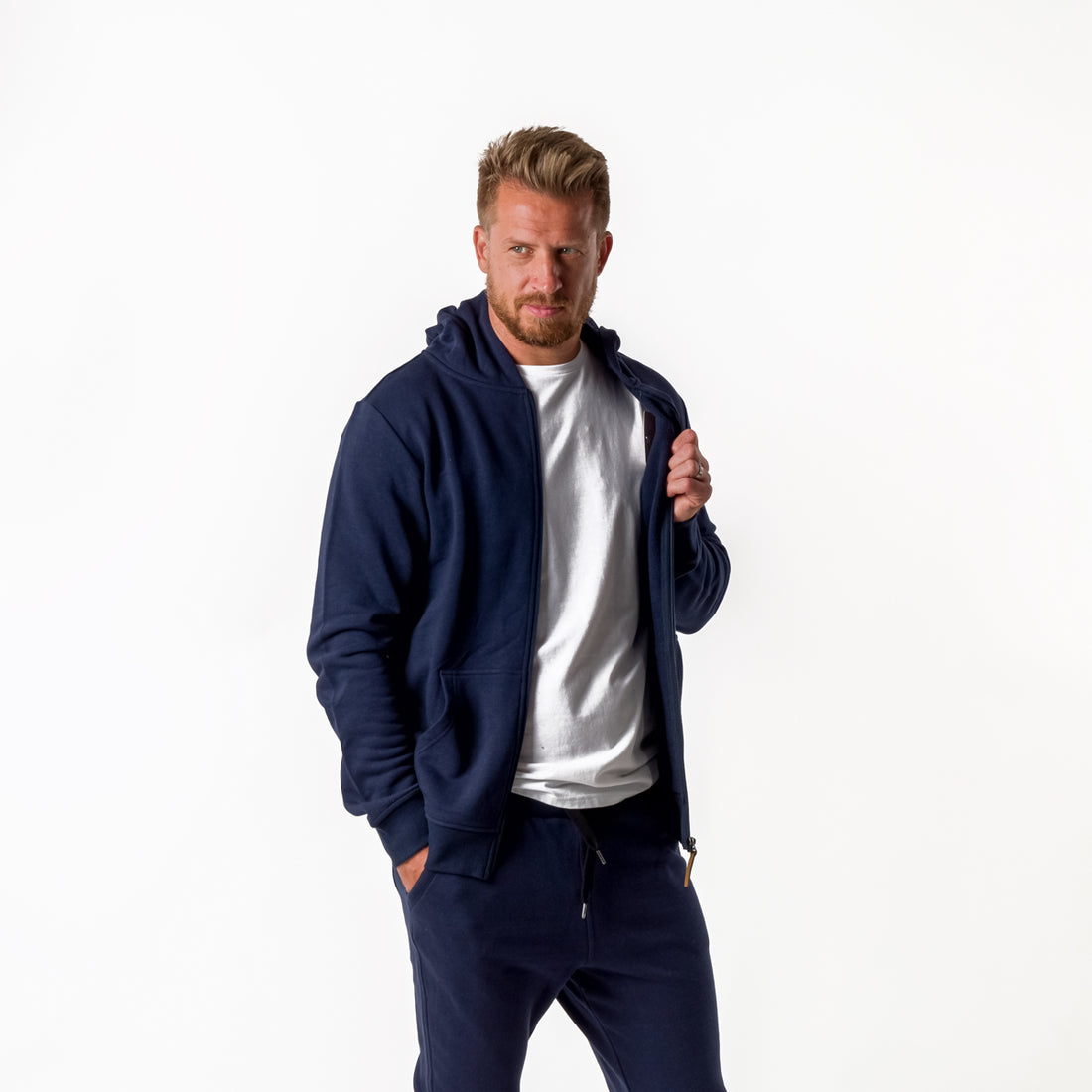MI-3706SP men's active sweatshirt full zip BRONKY
