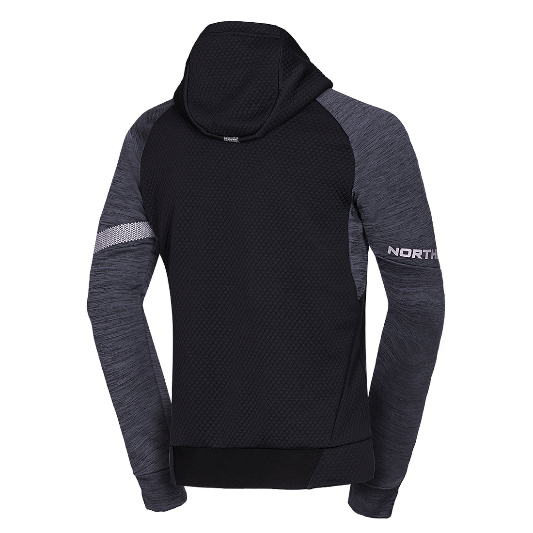 MI-3775OR men's outdoor melange active hoodie sweater BENICIO