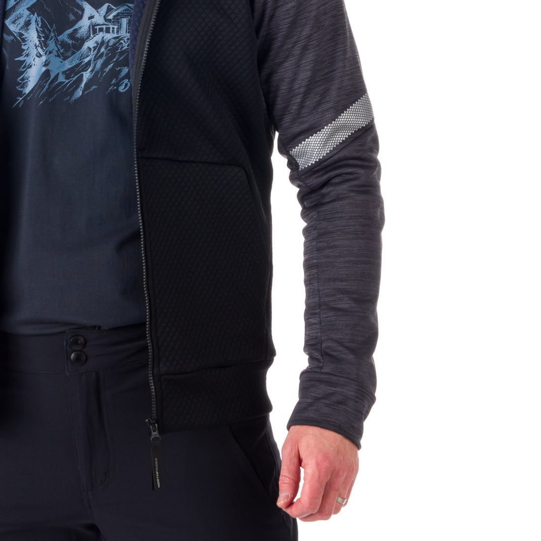 MI-3775OR men's outdoor melange active hoodie sweater BENICIO