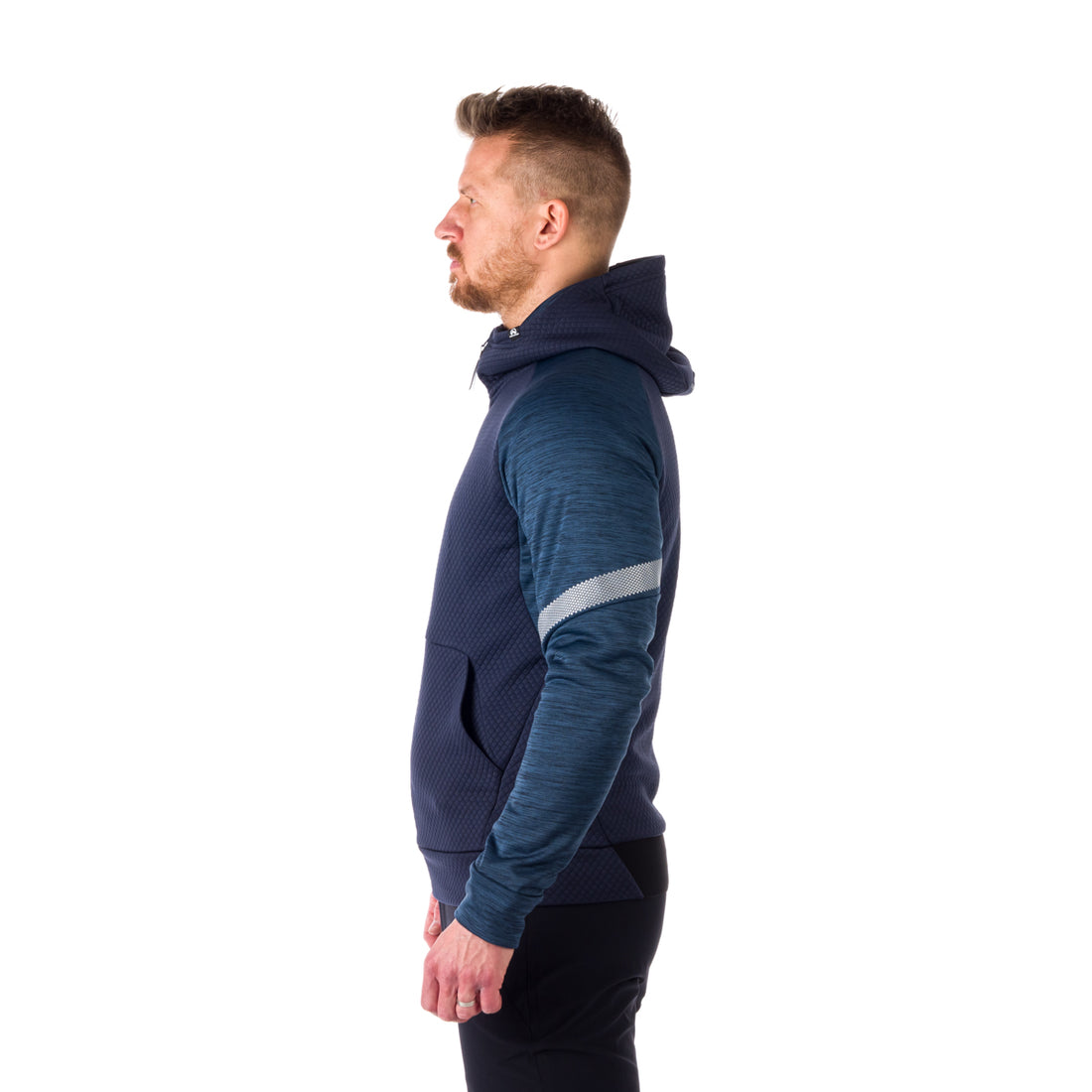 MI-3775OR men's outdoor melange active hoodie sweater BENICIO