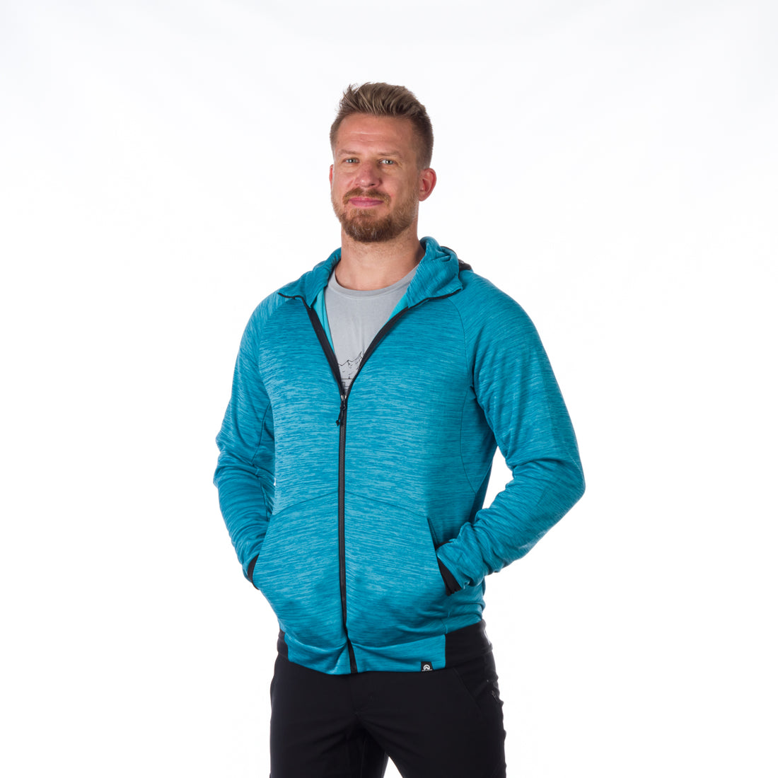 MI-3794OR men's melange hoody active sweater DAVE