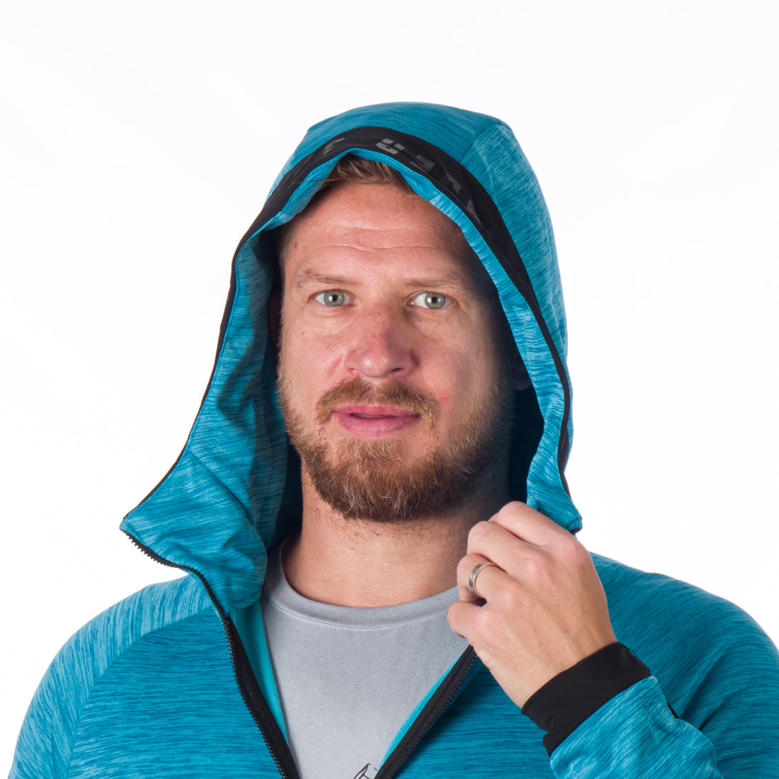 MI-3794OR men's melange hoody active sweater DAVE