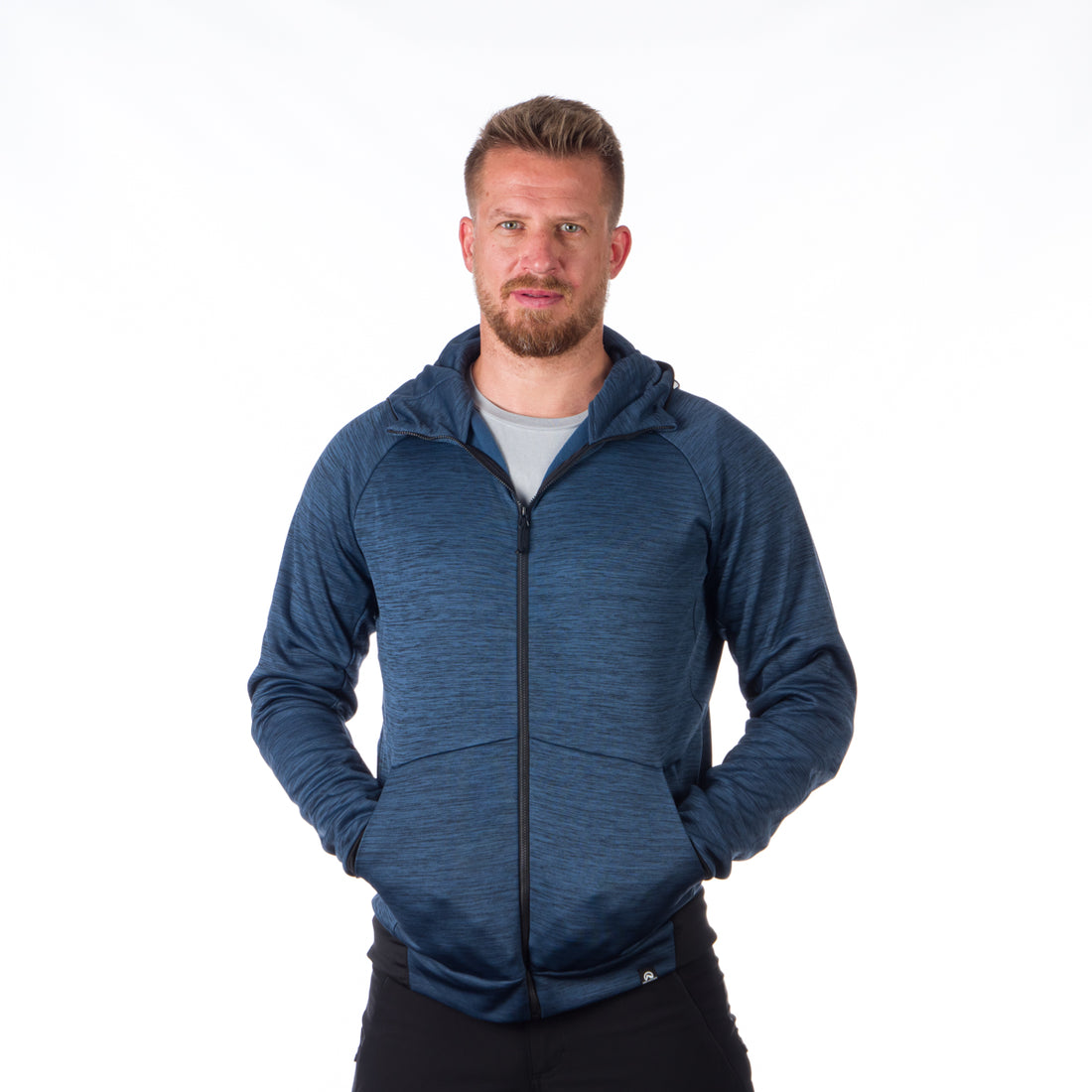 MI-3794OR men's melange hoody active sweater DAVE