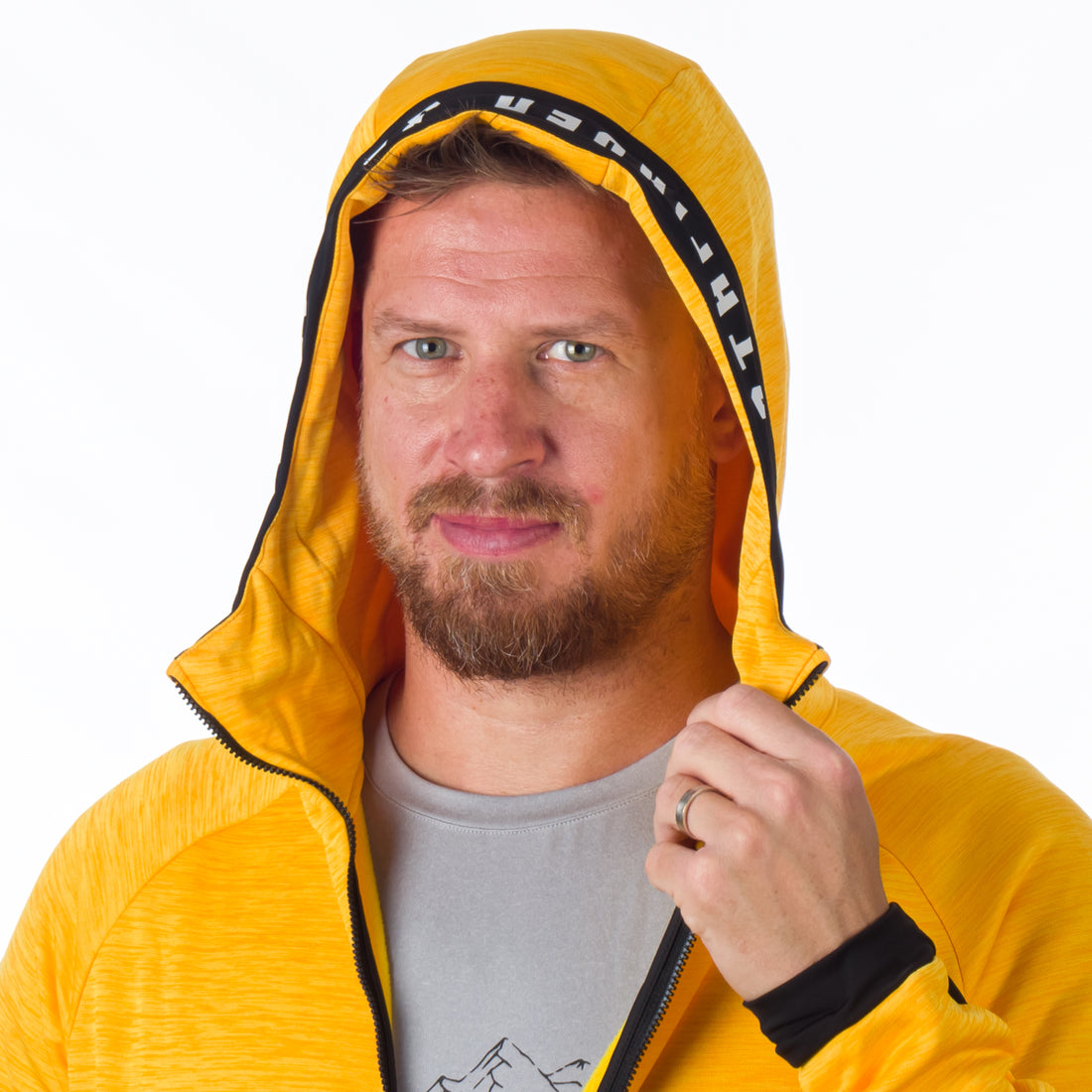 MI-3794OR men's melange hoody active sweater DAVE