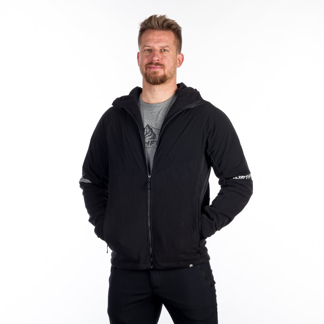 MI-3811OR men's fleece outdoor hood sweater NorthPolar GENE