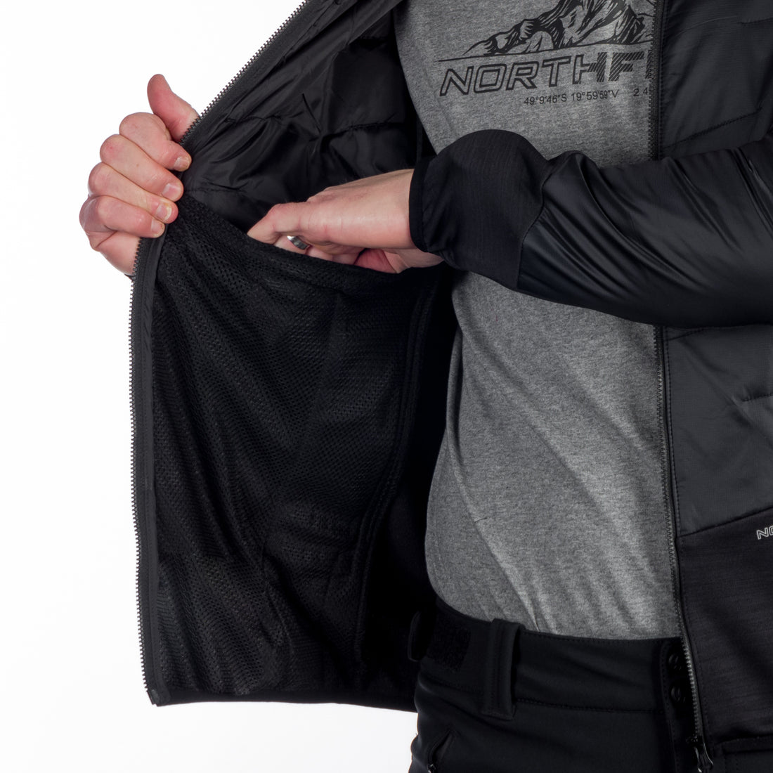 MI-3812OR men's hybrid windproof outdoor sweater with PrimaLoft ELDON