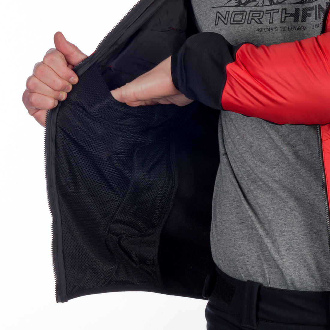 MI-3812OR men's hybrid windproof outdoor sweater with PrimaLoft ELDON