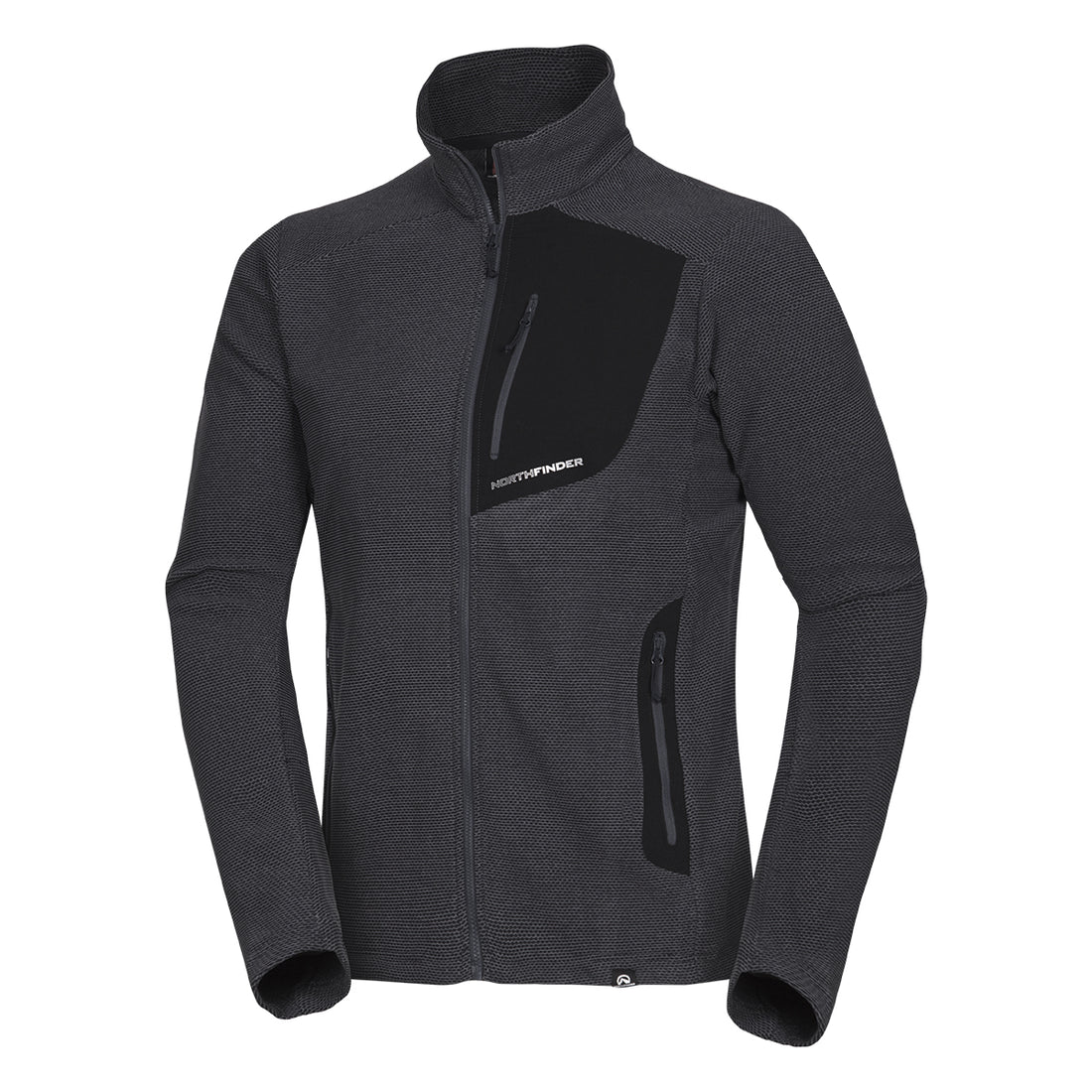 MI-3813OR men's trekking fleece sweater melange style BOB