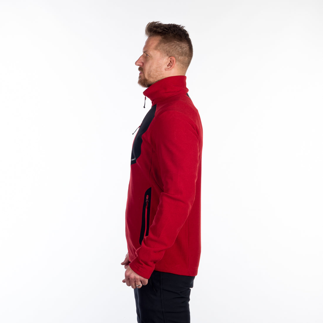 MI-3813OR men's trekking fleece sweater melange style BOB