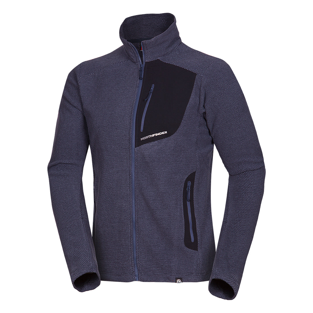 MI-3813OR men's trekking fleece sweater melange style BOB