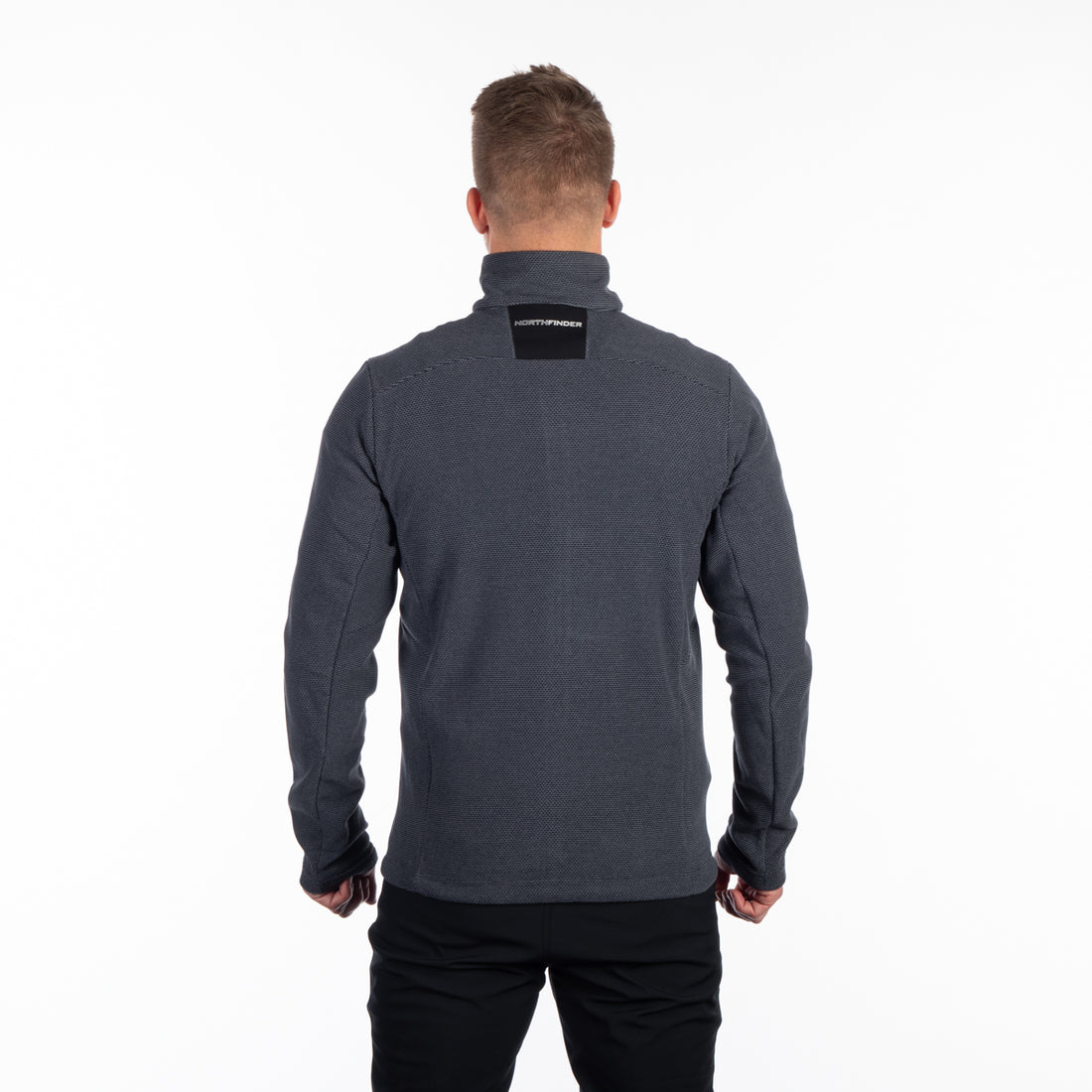 MI-3813OR men's trekking fleece sweater melange style BOB
