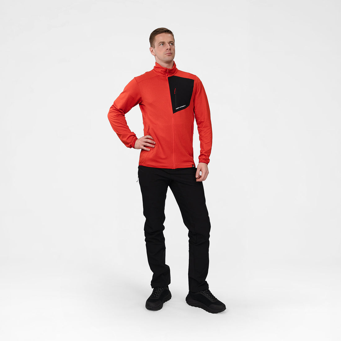 MI-38241OR men's fleece grid sweater TRUGBERG