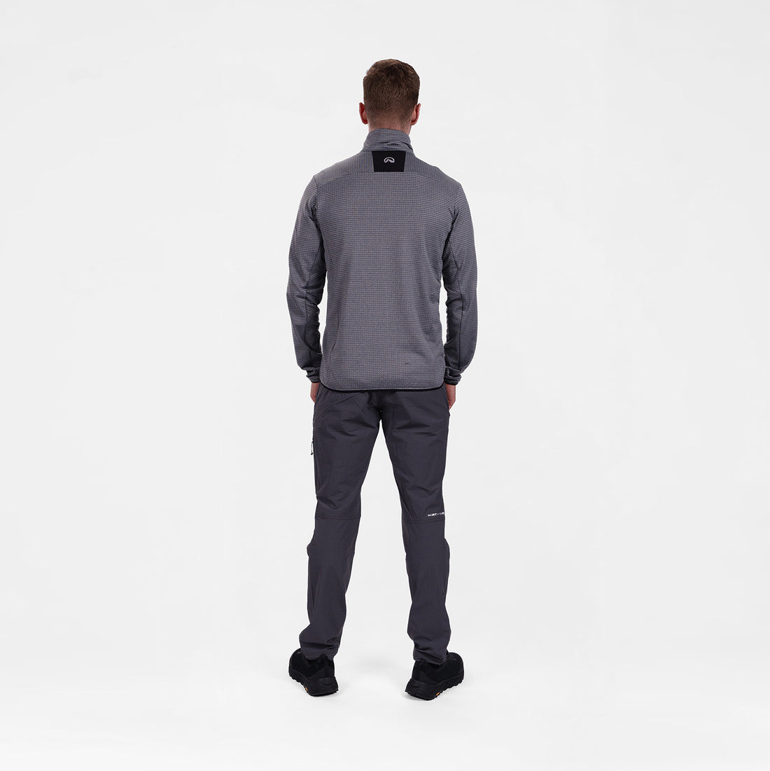 MI-38241OR men's fleece grid sweater TRUGBERG
