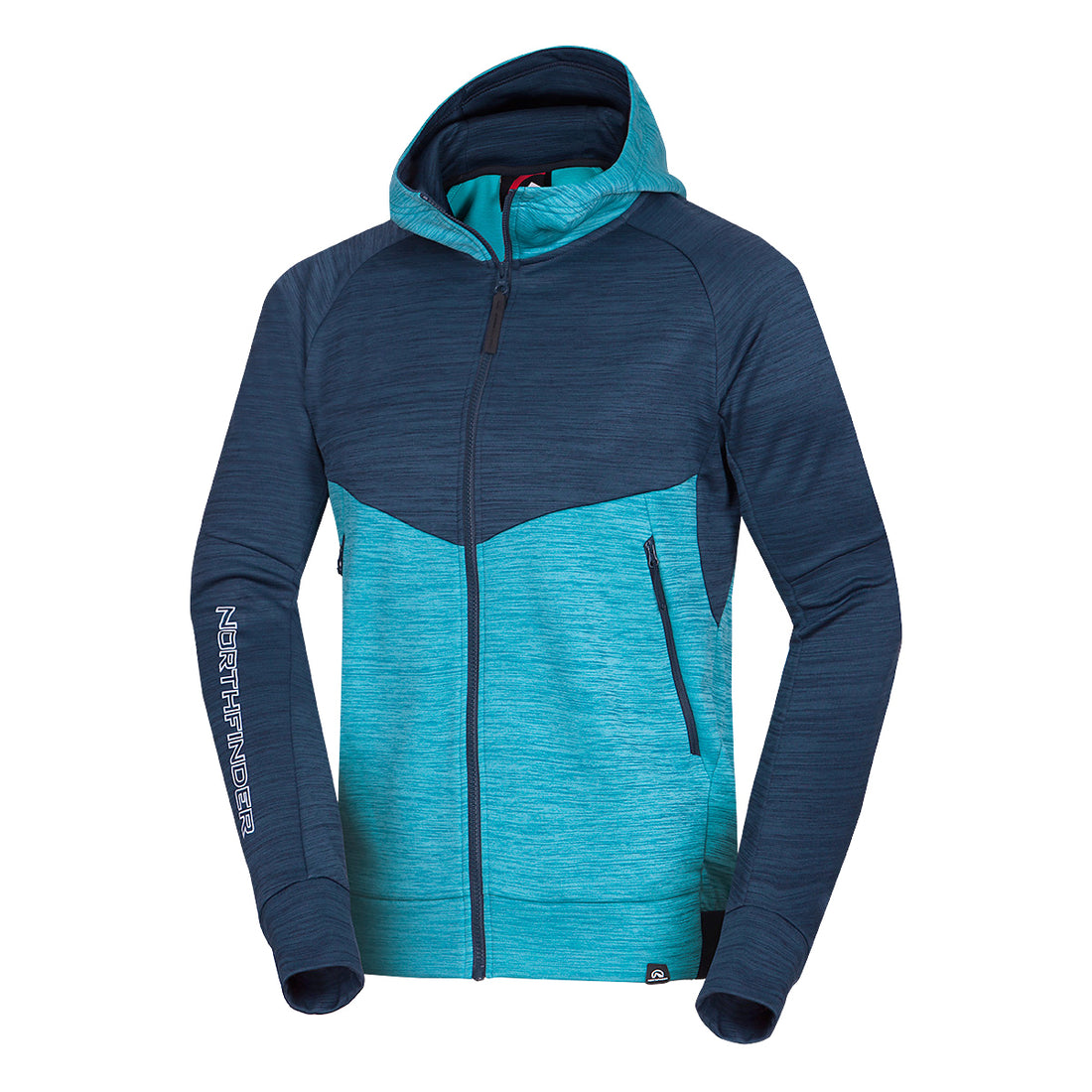 MI-3828OR men's active multisport melange fleece hoody sweater KEN