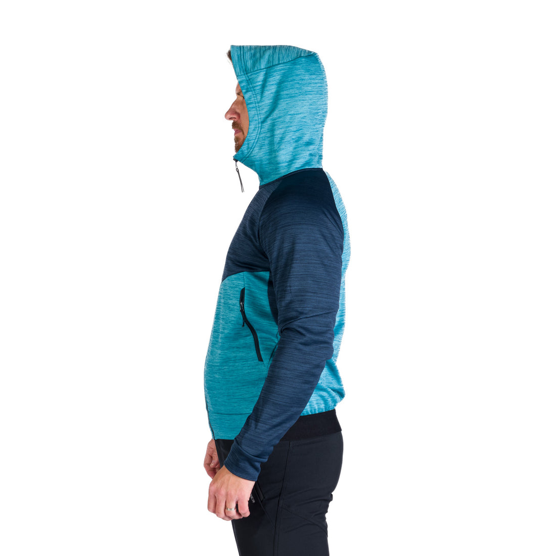 MI-3828OR men's active multisport melange fleece hoody sweater KEN
