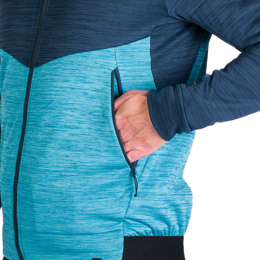 MI-3828OR men's active multisport melange fleece hoody sweater KEN