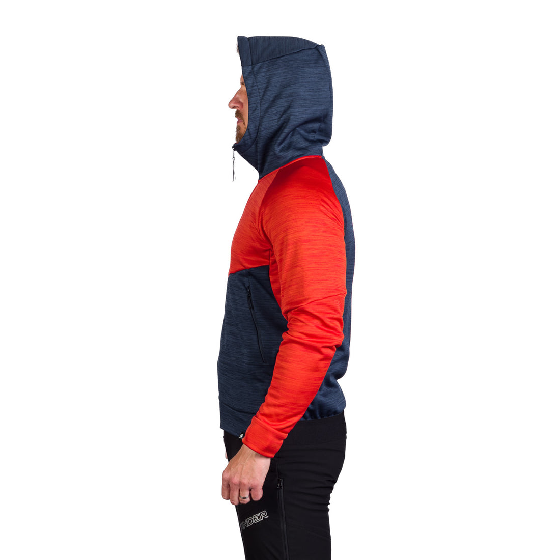 MI-3828OR men's active multisport melange fleece hoody sweater KEN