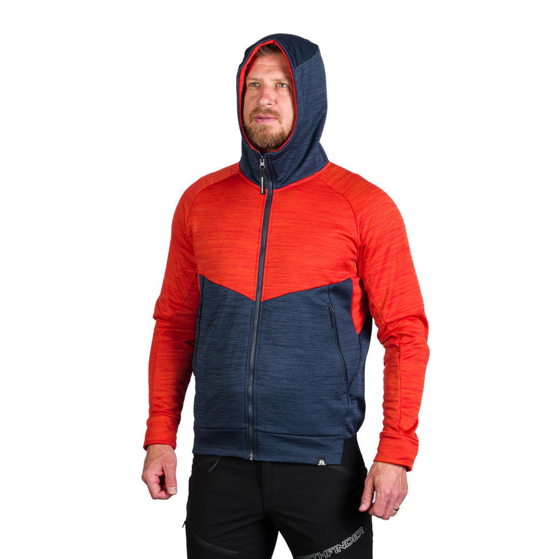 MI-3828OR men's active multisport melange fleece hoody sweater KEN