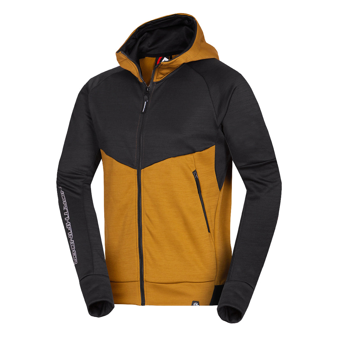 MI-3828OR men's active multisport melange fleece hoody sweater KEN