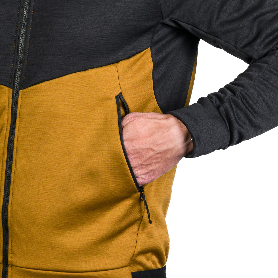 MI-3828OR men's active multisport melange fleece hoody sweater KEN
