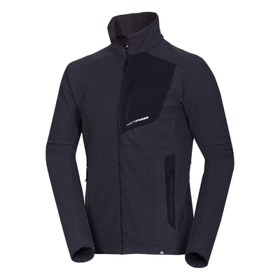MI-3845OR men's trekking fleece sweater melange style LUDOVICO