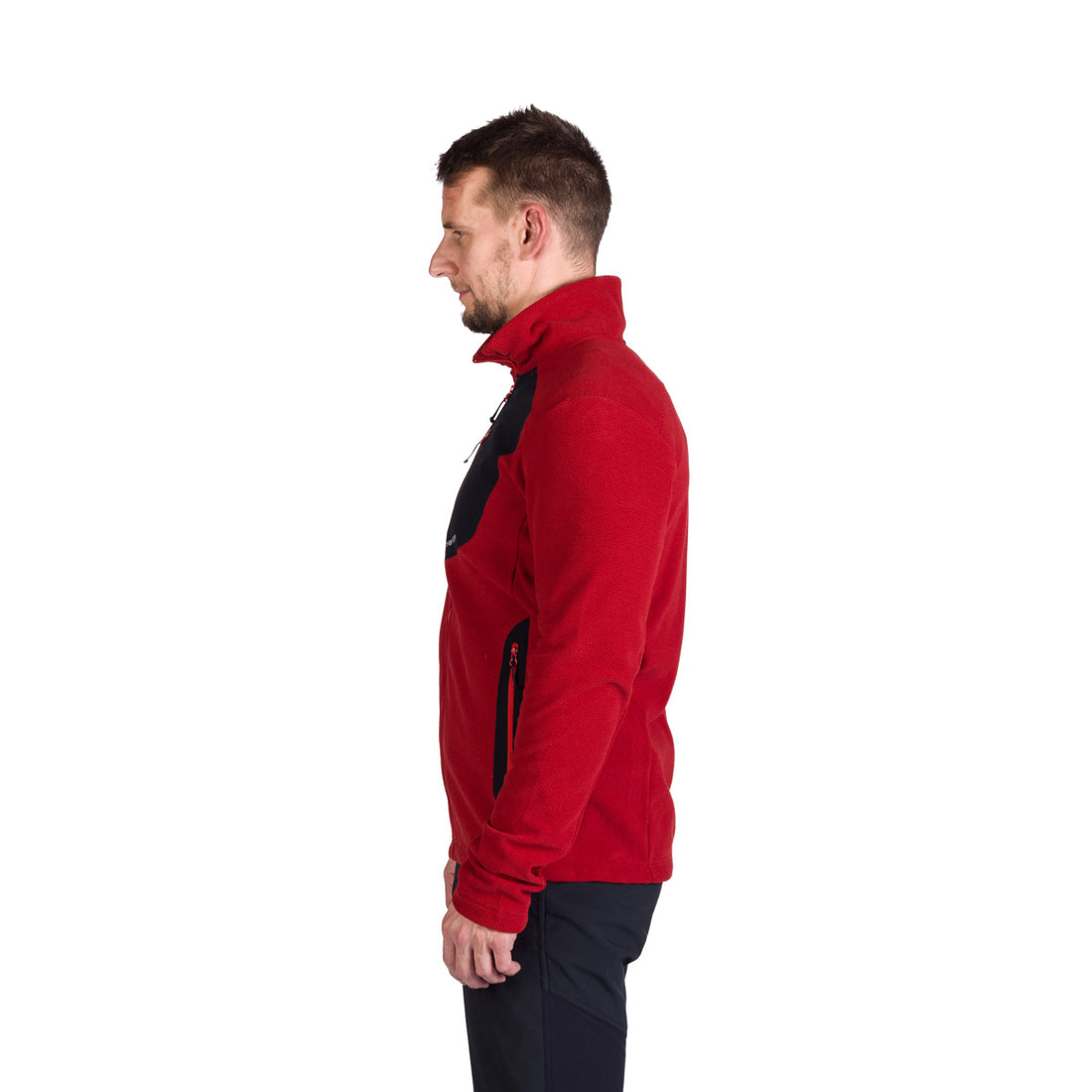 MI-3845OR men's trekking fleece sweater melange style LUDOVICO