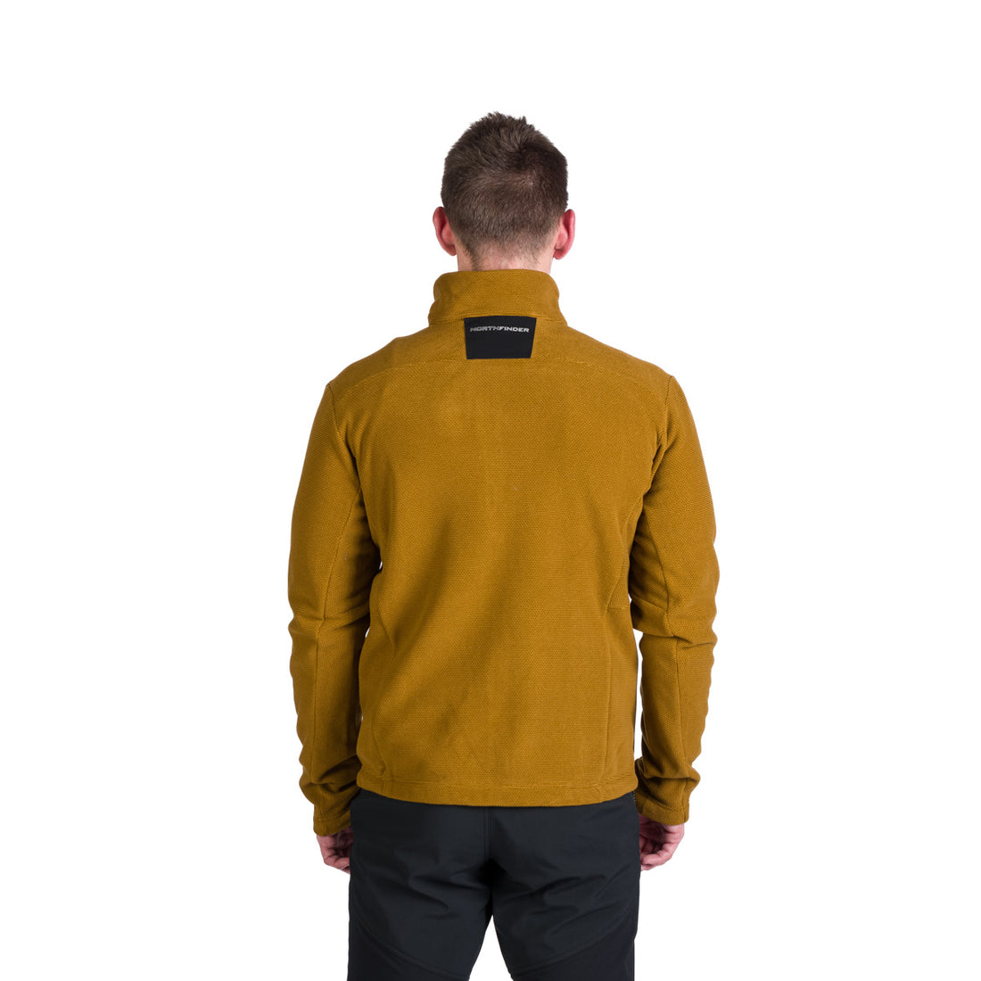 MI-3845OR men's trekking fleece sweater melange style LUDOVICO