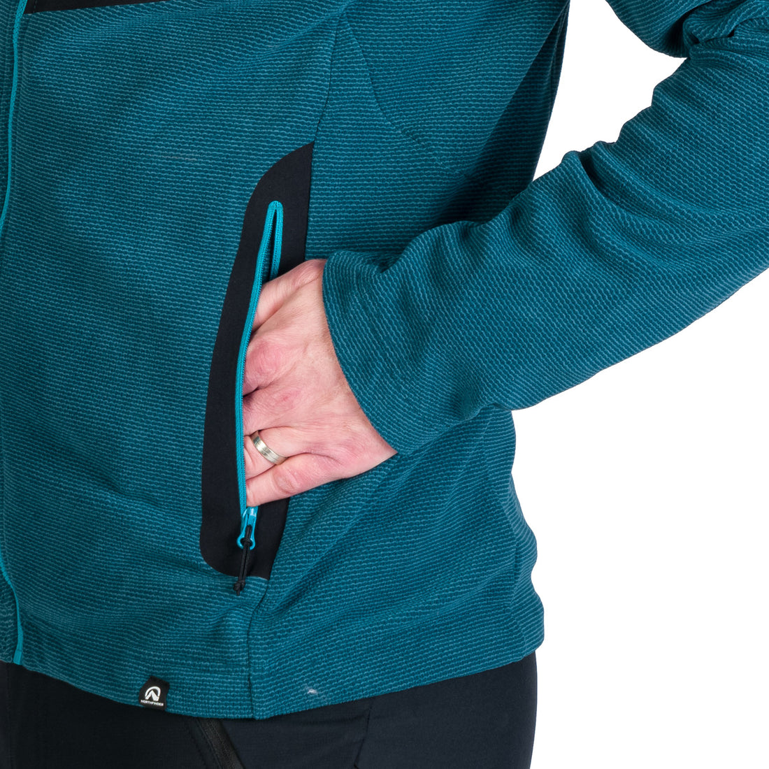 MI-3845OR men's trekking fleece sweater melange style LUDOVICO