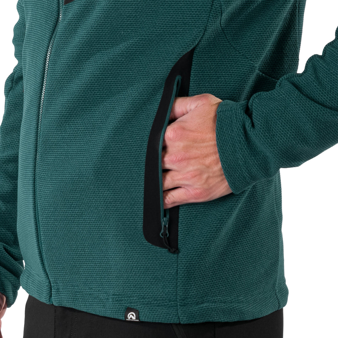 MI-3845OR men's trekking fleece sweater melange style LUDOVICO
