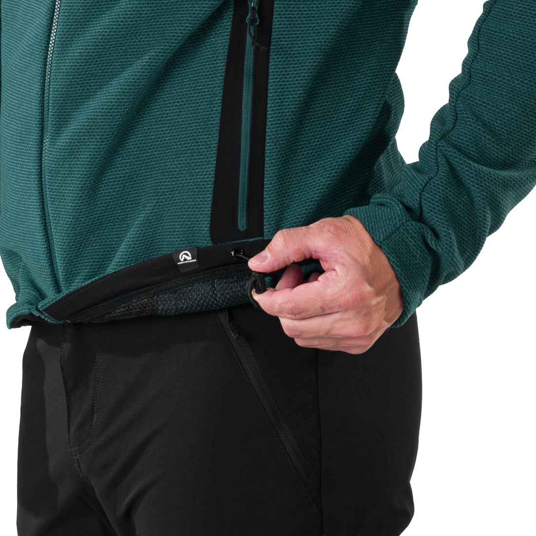 MI-3845OR men's trekking fleece sweater melange style LUDOVICO