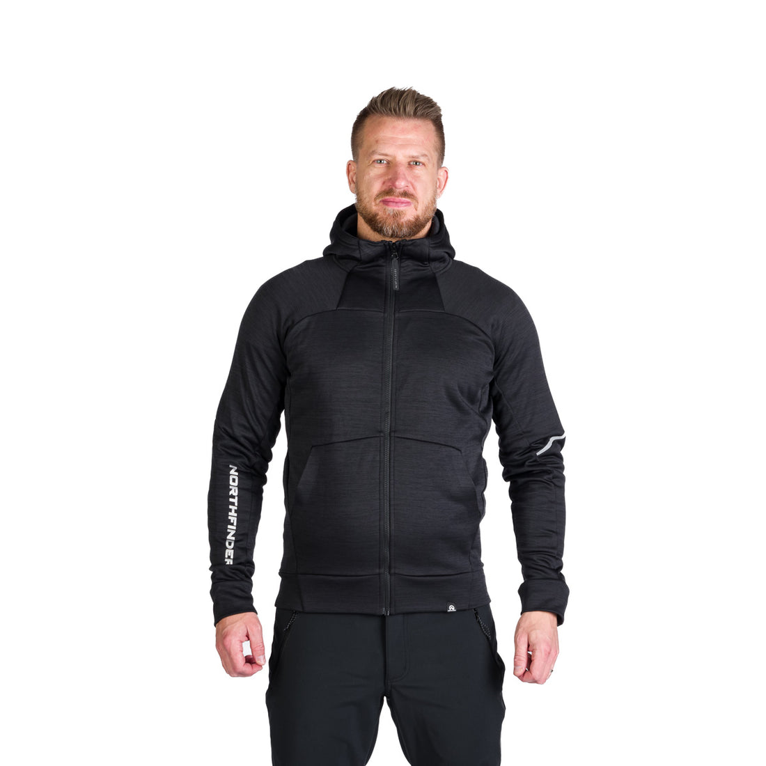 MI-3846OR men's technical fleece sweater melange style LUIGI
