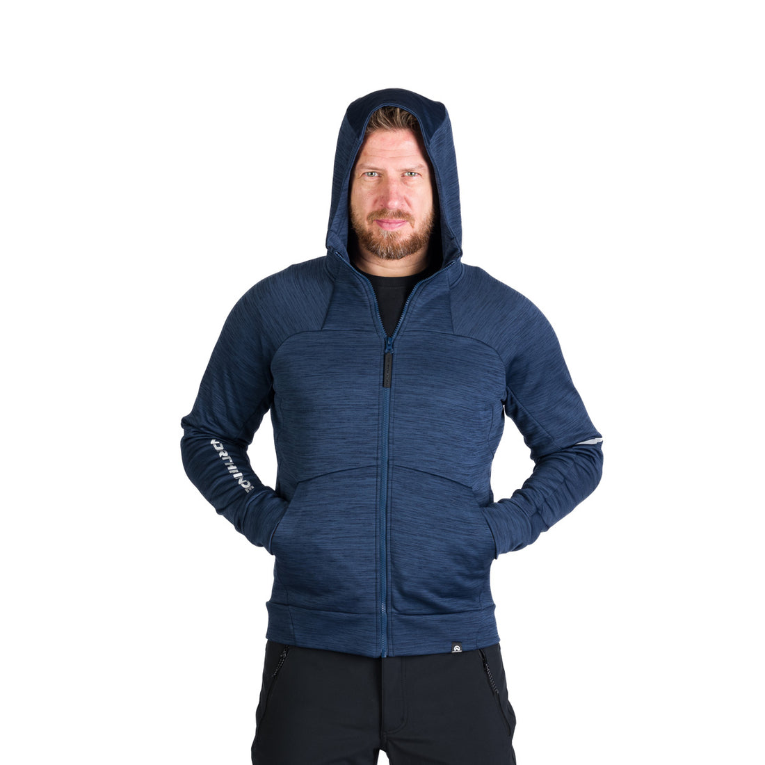 MI-3846OR men's technical fleece sweater melange style LUIGI