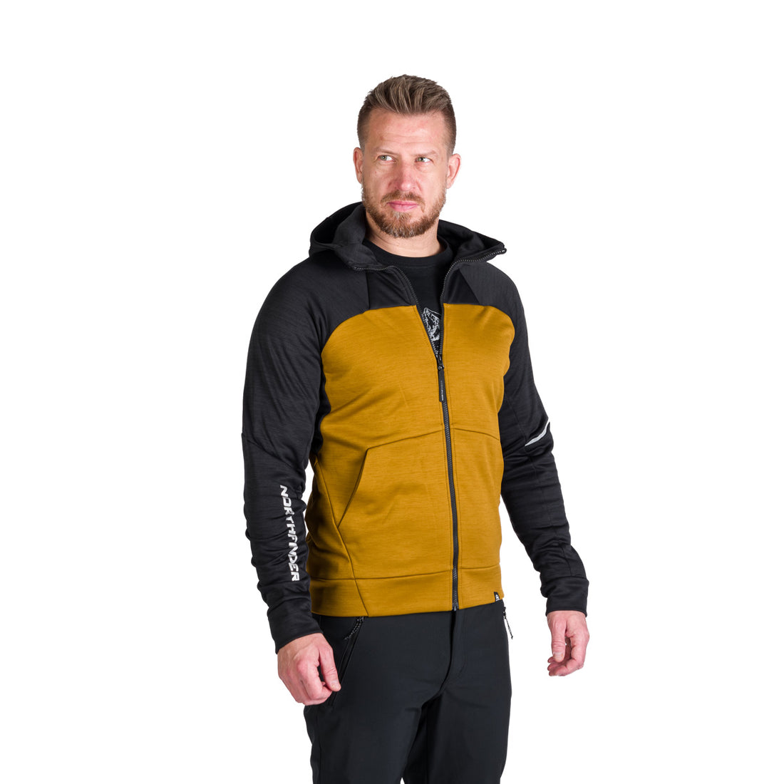 MI-3846OR men's technical fleece sweater melange style LUIGI