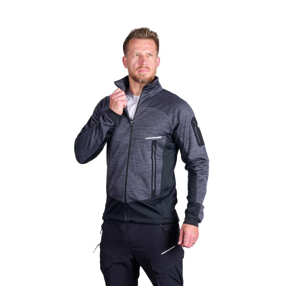 MI-3866OR men's melange multisport active sweater GENNARO