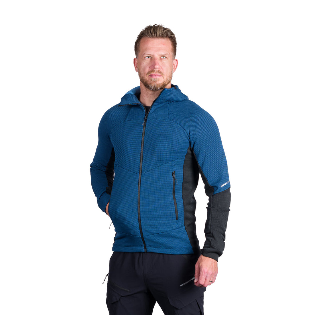 MI-3869OR men's melange hoody active sweater EGON
