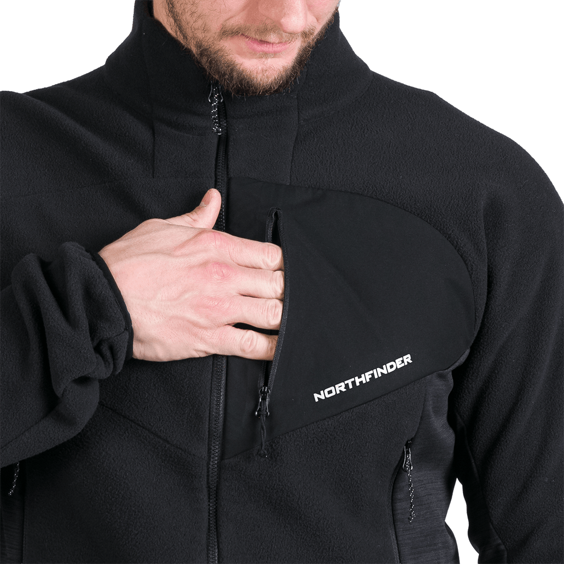 MI-3880OR men's fleece multisport active sweater JEDRZEJ