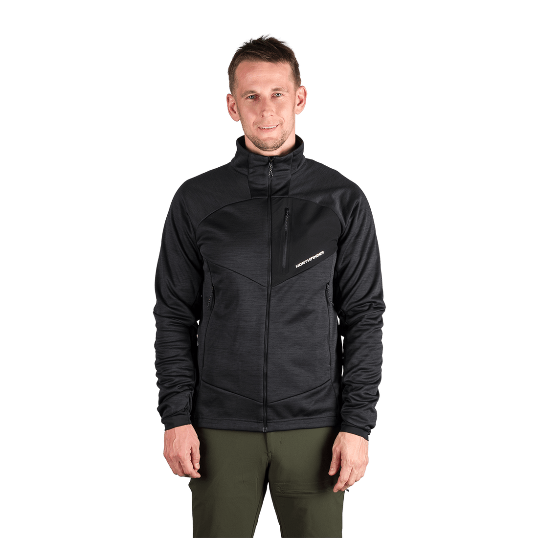 MI-3881OR men's melange trekking sweater JULISTE