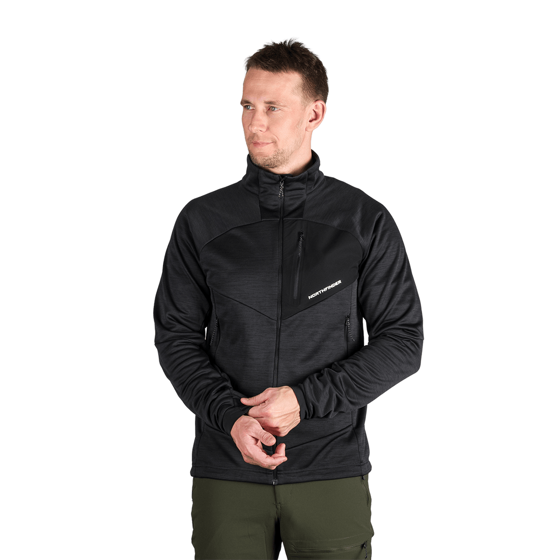 MI-3881OR men's melange trekking sweater JULISTE
