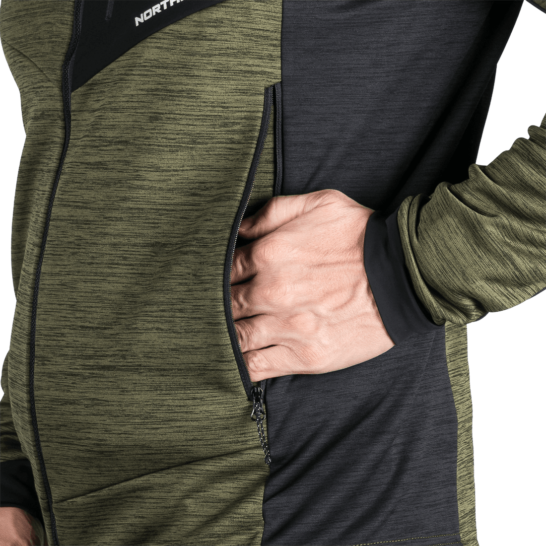 MI-3881OR men's melange trekking sweater JULISTE