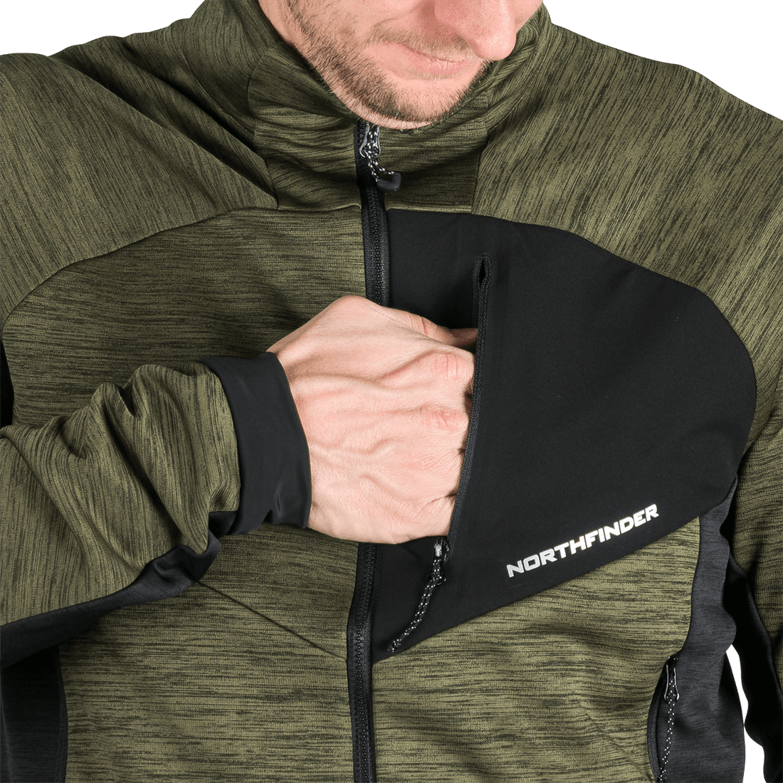 MI-3881OR men's melange trekking sweater JULISTE
