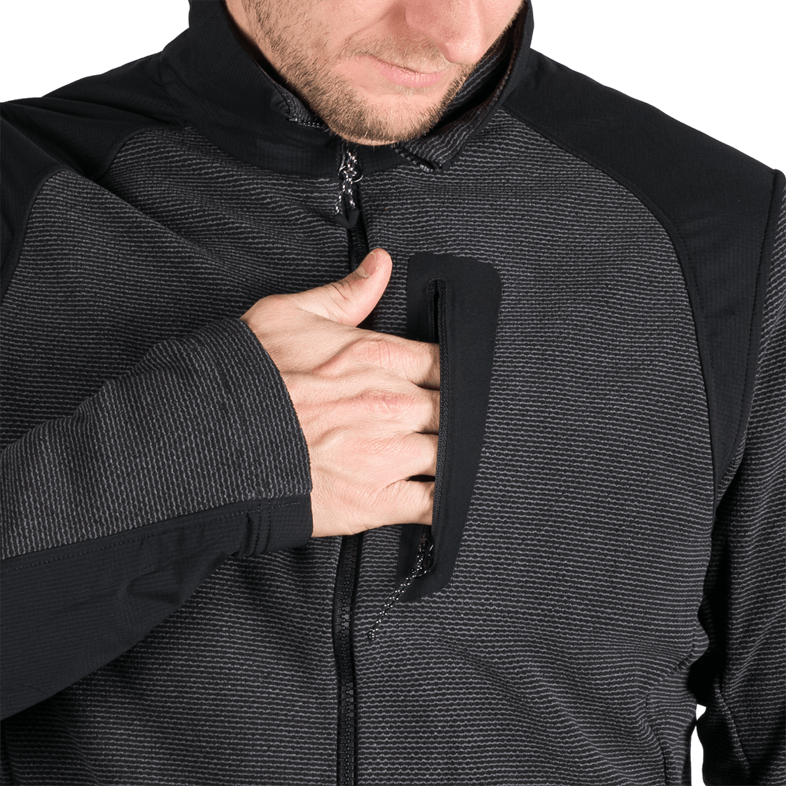 MI-3884OR men's trekking technical sweater with reinforcement SZYMON