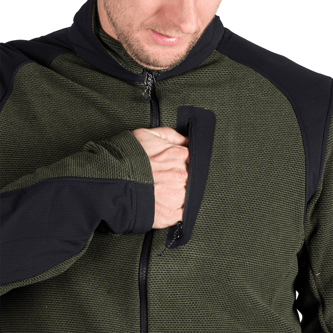 MI-3884OR men's trekking technical sweater with reinforcement SZYMON