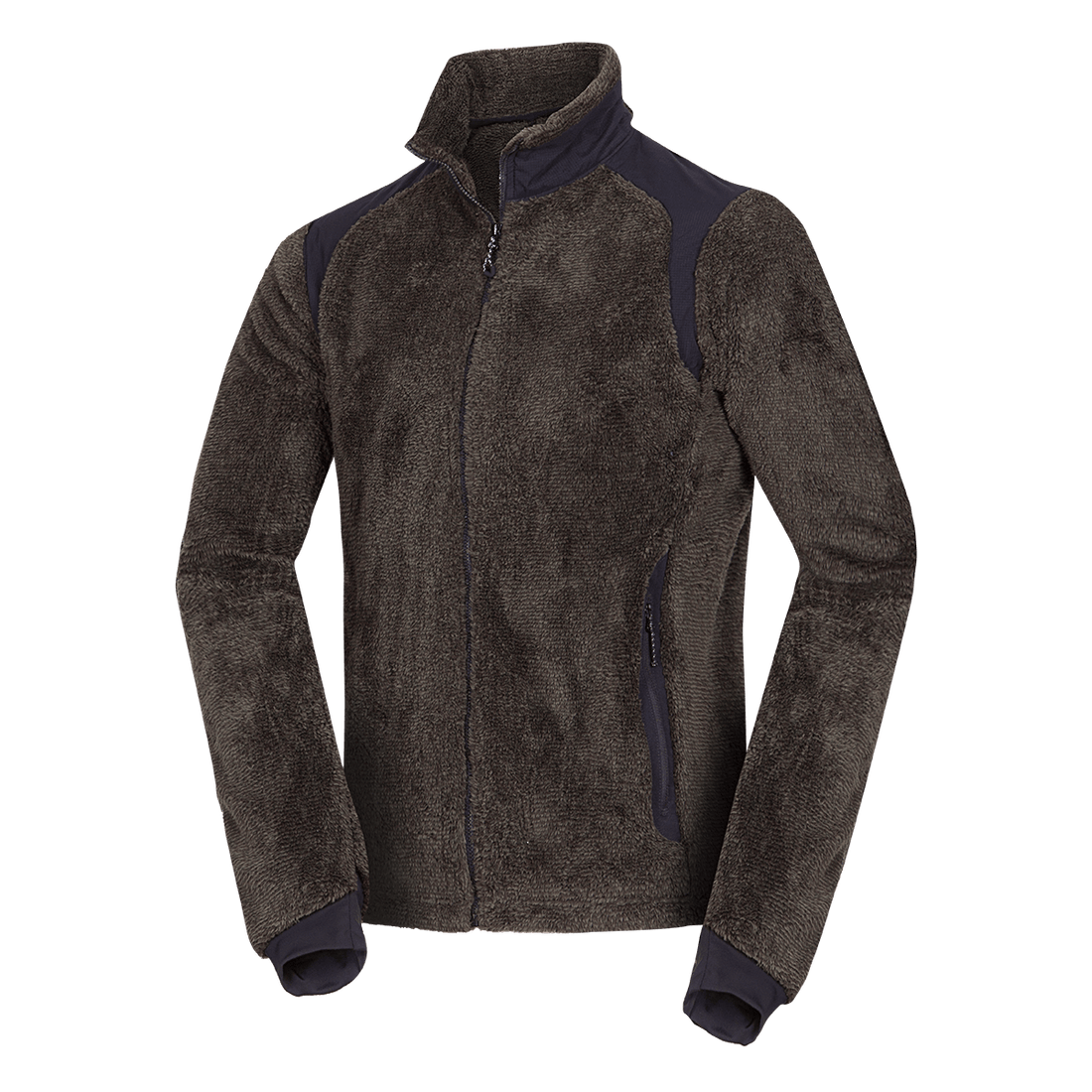 MI-3885OR men's sherpa fleece sweater with reinforcement MIKOLAJ